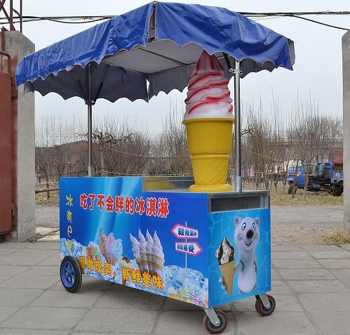 山东流动冰淇淋机小车